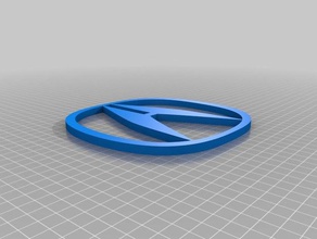 acura logo emblem signs & logos honda 3d print model - Mito3D