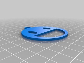 smiley face keyring accessories accessory smile 3d print model - Mito3D