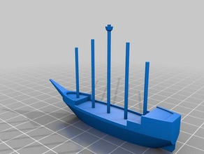 5-mast-Schiff Fahrzeuge 3d print model - Mito3D