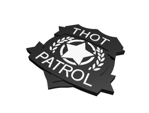 thot patrol badge 3d printing 4chan dank funny haha kek meme 3d print model - Mito3D