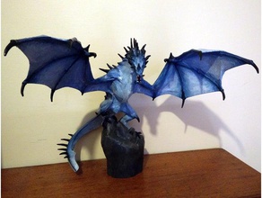 skyrim gelo drago sculture 3d print model - Mito3D