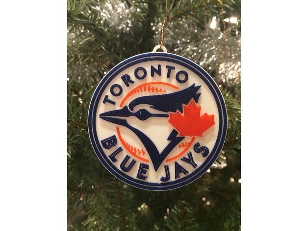 los blue jays de toronto colgante adorno signos y logotipos el béisbol navidad mk2mm la mlb multi-color multi-extrusión multicolor ornamento bluejays 3D print model - Mito3D