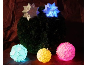 glowing bauble christmas ornament decor decoration decorations lights ornaments flashing light slow xmas 3d print model - Mito3D
