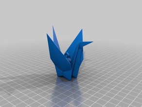origami grue suspendue art 3d print model - Mito3D