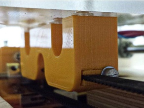 y belt clamp tensioner 3d printer parts prusa i3 y-axis y-belt-holder fastener holder 3d print model - Mito3D