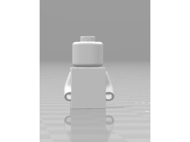 heroica - en blanco mini lego hombre-con apoyos juguetes de construcción los 3D print model - Mito3D