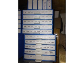 scatola di stoccaggio resistenza condensatore cassetto piccole parti cassetti personalizzabili e archiviazione smd arresto non accidentale aperto elettronica capasitor box i mini dialogo gabinetto 3d print model - Mito3D