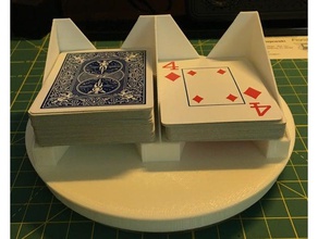 double playing card turntable toys & games 3d print model - Mito3D