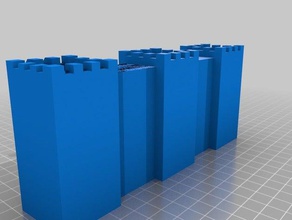 castle wall buildings & structures 3d print model - Mito3D