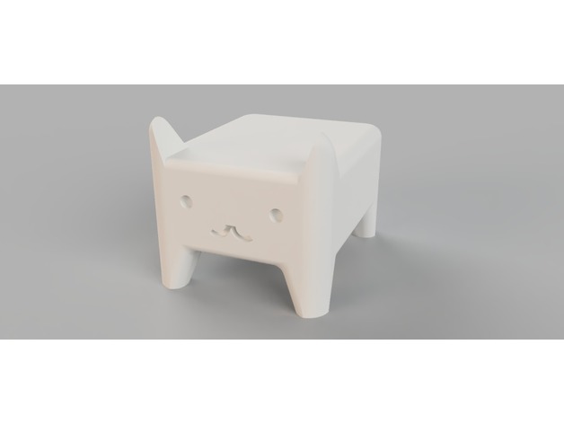 cube cat art cute 3D print model - Mito3D