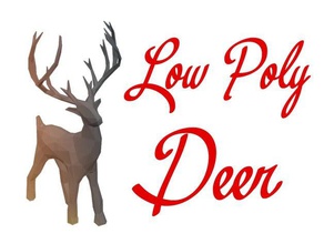 low poly reindeer 3d printing 2017 2018 2019 animal christmas deco decoration deer elk lowpoly lowpolydeer modern simple tree xmas 3d print model - Mito3D