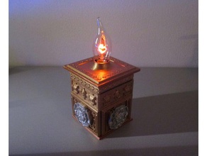 flickering flame rose box 3d print model - Mito3D