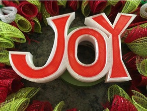 joy decor holiday decoration 3d print model - Mito3D