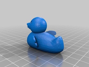 ducky heart wings animals duck rubber 3d print model - Mito3D