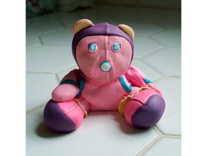 eski teddy bear 3d taranmış tarama ve kopyaları retro oyuncak 3d print model - Mito3D
