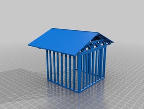 small shed frame work buildings & structures building model 3d print model - Mito3D
