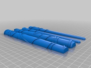split hermione wand single platter props 3d print model - Mito3D
