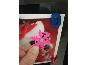 christmas snowflake magnet decor decoration fridge 3d print model - Mito3D