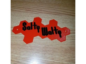 salty walty nameplate sign decor 3d print model - Mito3D