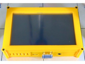 pi 3 case 5 inch touch screen sd access non-clip electronics raspberry touchscreen 3d print model - Mito3D