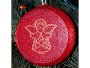 more christmas baubles single extruder multi-color decor angel decoration ornament tree 3d print model - Mito3D