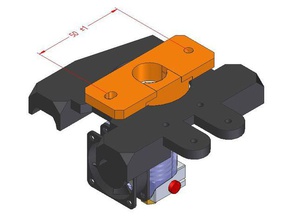 prusa etseydi e3d v6 bowden destek 3d yazıcı ekstruder 3d print model - Mito3D