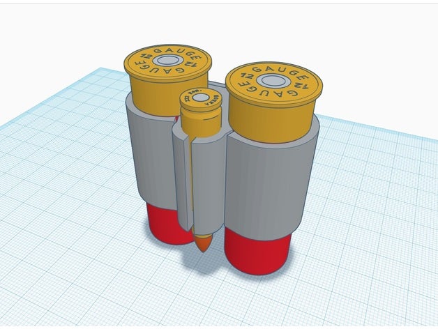 Calibre 12 222rem 5 7x43 222 munição munições bala cartucho clipe arma caçar caça rifle shell espingarda 3D print model - Mito3D