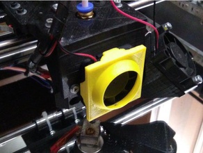 case cooling fan extruder 3d printer accessories 40mm cover duct flsun cube 3d print model - Mito3D