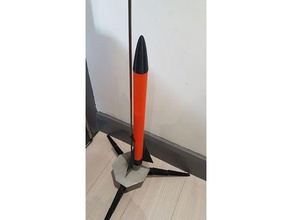 modelo de cohete r c vehículos 18mm motor el montaje del cono nariz la cohetería aletas combustible sólido 3d print model - Mito3D