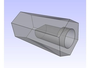 omnidireccional de 38 mm la rueda hexagonal adaptador las estructuras edificios 38mm el omnidirecctional 3d print model - Mito3D