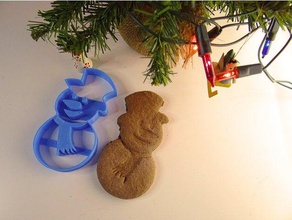 christmas snowman cookie cutter kitchen & dining tree cookiecutter emboss holiday nikodem bartnik 3d print model - Mito3D