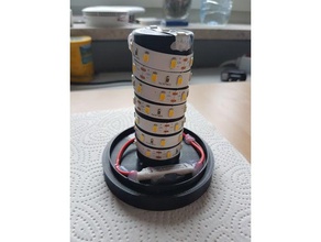 moon base della lampada striscia del led monte l'elettronica 3d print model - Mito3D