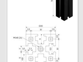 1515 básico partes 3d print model - Mito3D
