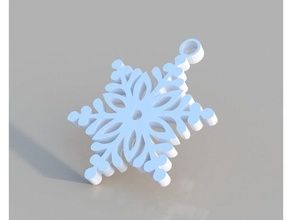 floco de neve ornamento decoração incrível render bonita beleza natal decorações enfeite criativo decore férias makerbotornaments a árvore 3d print model - Mito3D