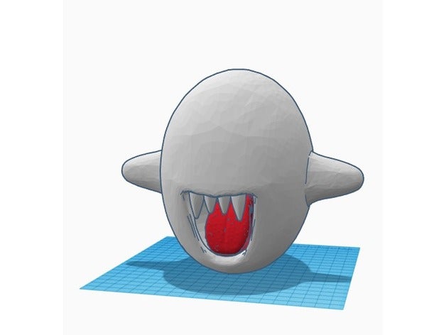 king boo tongue 3d printing megaghost 3D print model - Mito3D