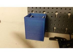 pegboard portapenne semplice scatola utensili & caselle 15mm box monte penstand penna cup di stoccaggio a parete 3d print model - Mito3D