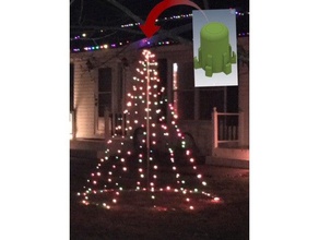 device xmas tree lights 3d printing christmas december decorations holidays outside pole santa topper yard 3d print model - Mito3D