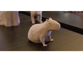 low poly capivara animais baixa contagem de polígonos animal 3d print model - Mito3D