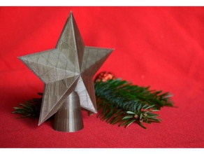 christmas tree star 3d print model - Mito3D