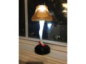 christmas story leg lamp led remix decor decoration decorations light 3d print model - Mito3D