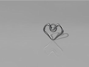 heart pendant 3d printing hearts 3d print model - Mito3D