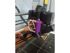 lazy noctua fan mount 40mm 3d printer accessories prusa i3 mk2 titan extruder 3d print model - Mito3D