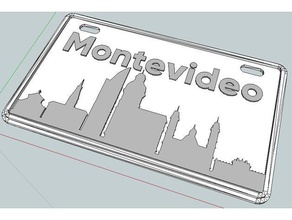 chapa plaque de montevideo decoraci n décor Les imprimantes 3d ville ciudad corazon convertir orgullo la l'uruguay el mejor pais 3d print model - Mito3D