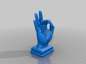 okay meme award sculptures awards base gesture giveaway white elephant gift 3d print model - Mito3D