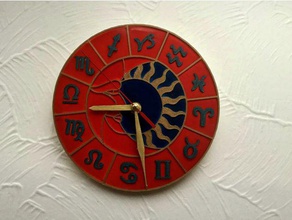 horloge murale cercle du zodiaque décor L'impression 3d les fêtes de noël décoration la résine époxy grands cadeaux vitraux tanyaakinora mur 3d print model - Mito3D