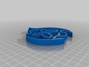 drupal 8 logo cookie-cutter kitchen & dining cookiecutter cookie cutter mold open source 3d print model - Mito3D