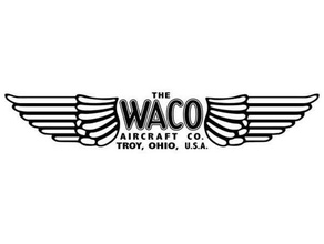 vintage waco aircraft logo sign litho signs & logos 3d print model - Mito3D