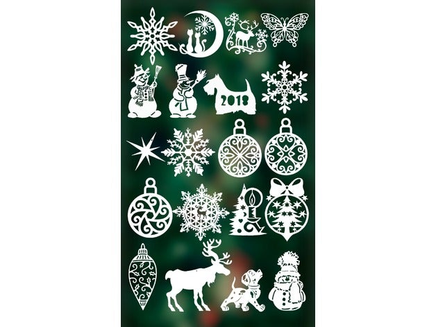christmas decoration 6 3d printing chipboard decorations cristmas snowflake snowflakes vitinanka xmas 3D print model - Mito3D