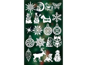 Weihnachts-Dekoration 6 3d-drucken Spanplatten Weihnachten Weihnachts-Dekorationen cristmas Schneeflocke Schneeflocken vitinanka xmas Dekoration Dekorationen 3d print model - Mito3D