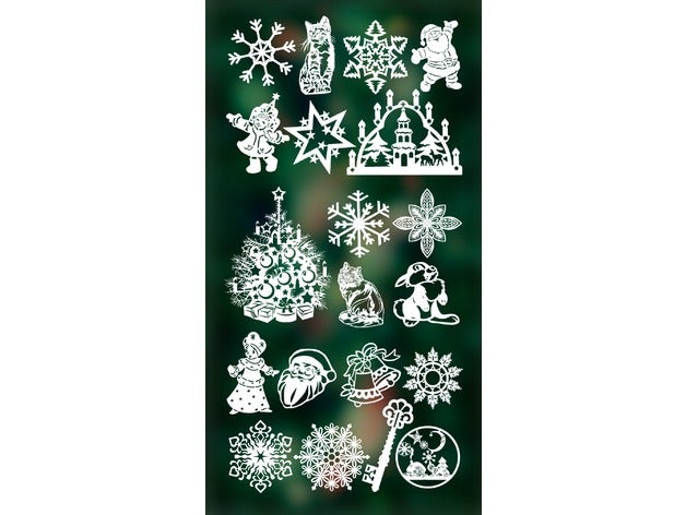 christmas decoration 5 3d printing chipboard decorations cristmas snowflake snowflakes vitinanka xmas 3D print model - Mito3D